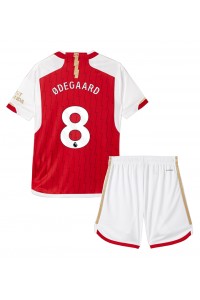 Fotbalové Dres Arsenal Martin Odegaard #8 Dětské Domácí Oblečení 2023-24 Krátký Rukáv (+ trenýrky)